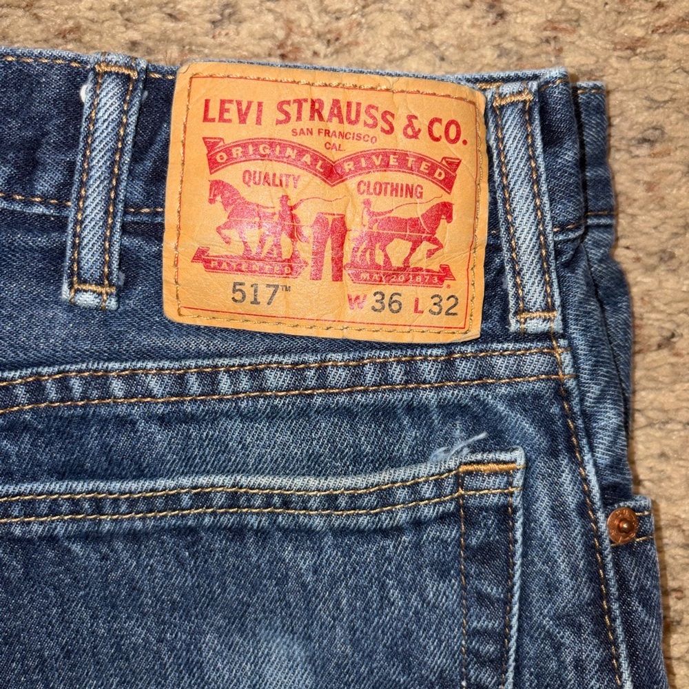 Levi’s 517 Men’s Bootcut Jeans W36 L32 Dark Wash Blue Denim